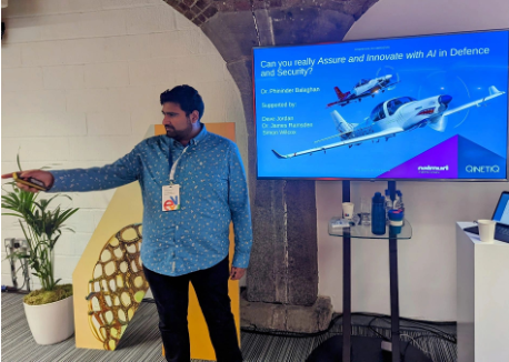 Dr Phininder Balaghan speaking at Google Cloud Next