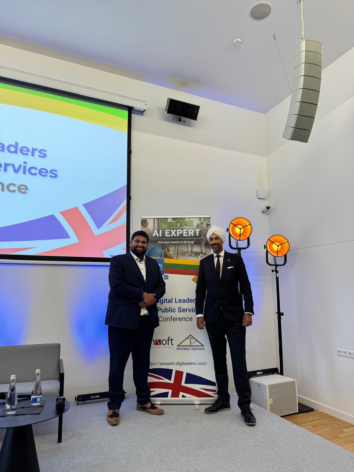 Dr Phininder Balaghan with Lord Kulveer Ranger during AI delegation activity