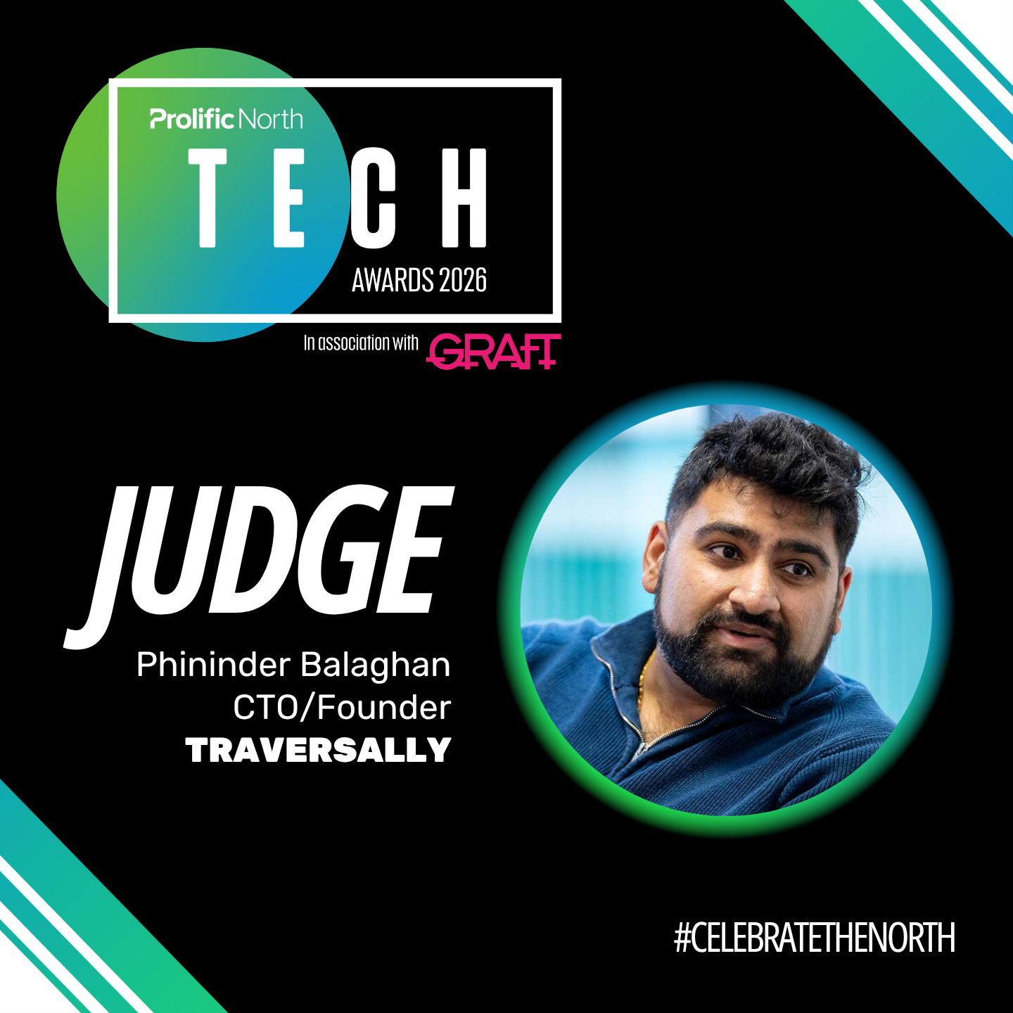 Dr Phininder Balaghan announced as a judge for the Prolific North Tech Awards 2026